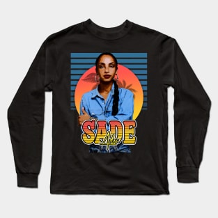 Retro Flyer Style Sade Adu Fan Art Design Long Sleeve T-Shirt